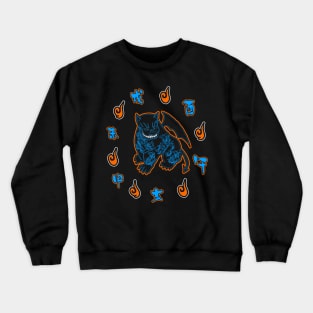 Halloween tattoo devil dog Crewneck Sweatshirt